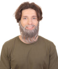 Adult Men's Medium Length Silver Garibaldi Beard, Synthetic Fiber