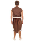 Adult Men's Brown and White Top Anime style Costume Bundle