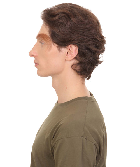 HPO Adult Men's Fake Human Hair Long Sensei Eyebrows | Light Brown
