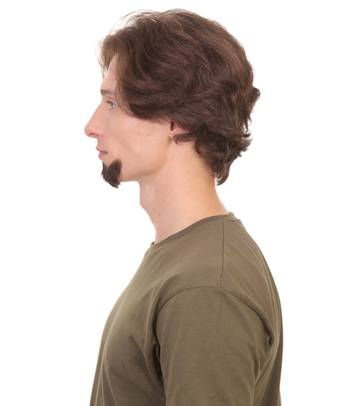 HPO Adult Men's Fake Human Hair Greaser Goatee Beard | Multiple Colors