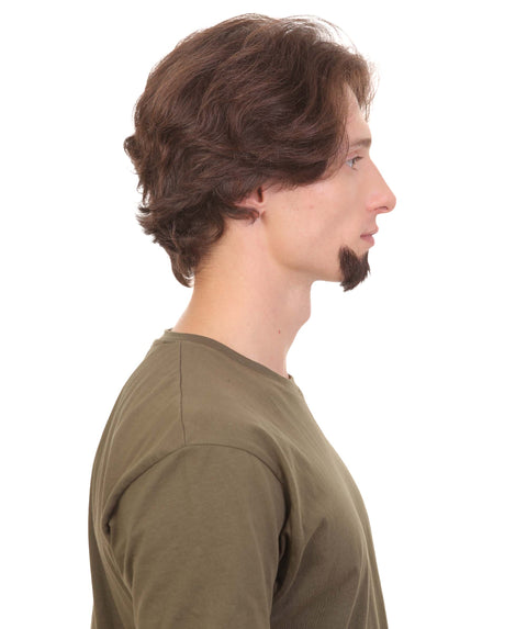 HPO Adult Men's Fake Human Hair Greaser Goatee Beard | Multiple Colors