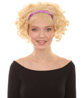 blonde long curly fancy cosplay Halloween wig