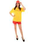 Adult Men's Off Duty Lifeguard TV/Movie Costume , Red & Yellow Cosplay Costume