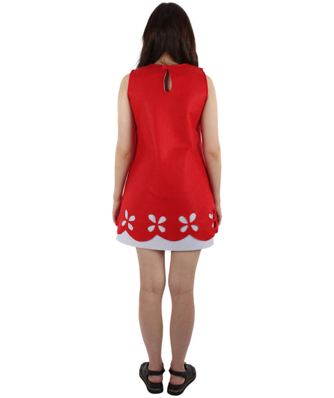 Adult Women's Costume | Poppy Red Christmas Costume