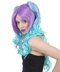 Allure Wavy Purple Blue Womens Wig | Cosplay Halloween Wig