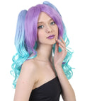 Allure Wavy Purple Blue Womens Wig | Cosplay Halloween Wig