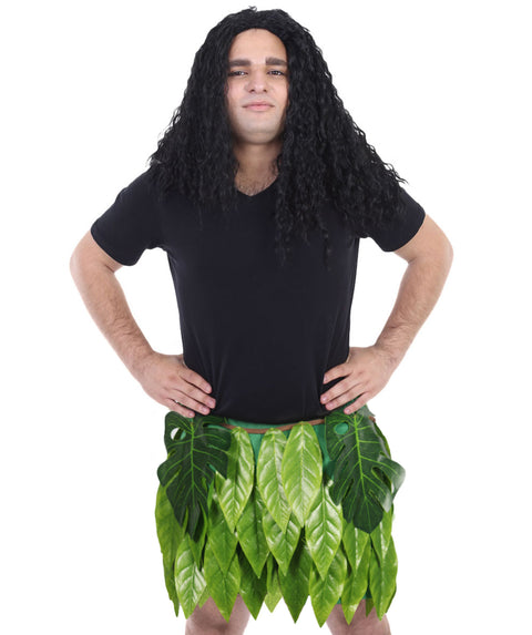 HPO Adult Men's  Hawaiian Demigod Green Leaf Cosplay Costume