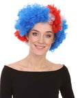 Red Blue Party Afro Wig Super Size Jumbo Character Cosplay Halloween Wig