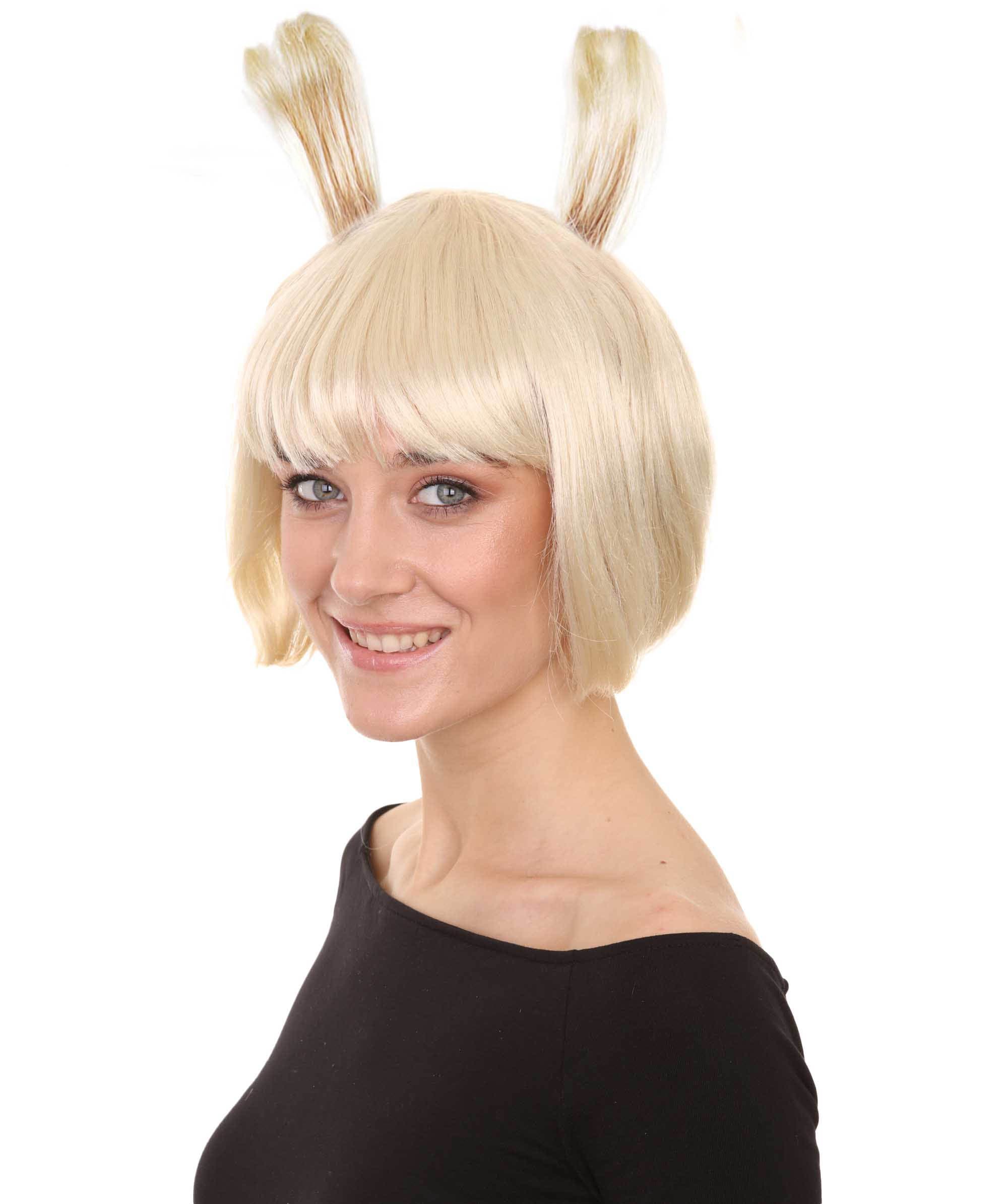 Toupee Rabbit Rabbit Blonde Womens Bob Wig - HalloweenPartyOnline