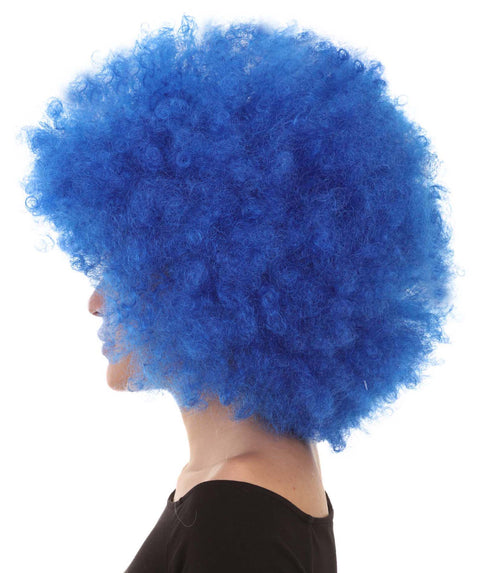 Bubble Lucy Womens Wig | Afro Jumbo Blue Cosplay Halloween Wig