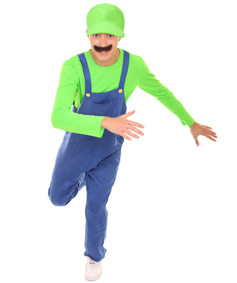Adult Men's 80'S Plumber Costume | Green Halloween Costume