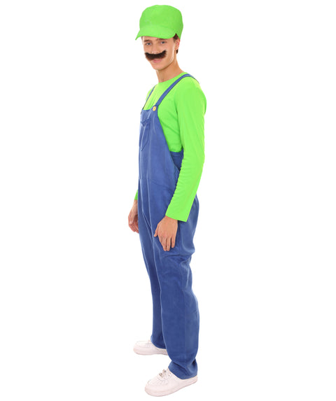 Adult Men's 80'S Plumber Costume | Green Halloween Costume