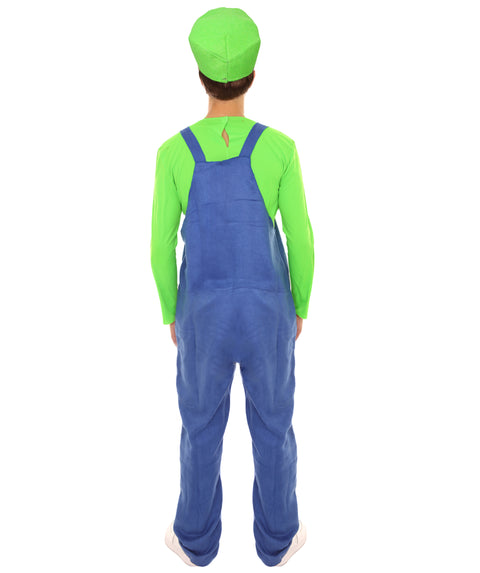 Adult Men's 80'S Plumber Costume | Green Halloween Costume