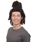Adult Men’s Canadain Musician Long Dreadlock Ponytail Hair Updo Wig I Flame-retardant 100% Synthetic Fiber