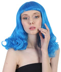 Blue Angel Womens Wig | Long Curly Fashion Cosplay Halloween Wig
