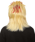 HPO Adult Men's Anime Demon Hunter Yellow & Red Flame Hair Wig