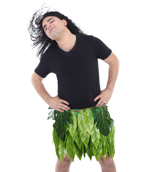 HPO Adult Men's  Hawaiian Demigod Green Leaf Cosplay Costume