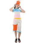Adult Women's Animated Movie Multi Color DJ Costume | Perfect for Cosplay | Synthetic Material