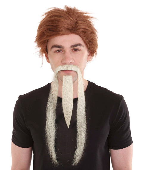 Extra Long White Emperor Beard | Mustache perfect for cosplay