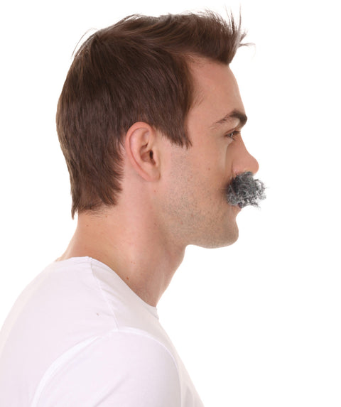 Men's Doctor Video Game Supervillain Long Curly Mustache| Multiple Color Options