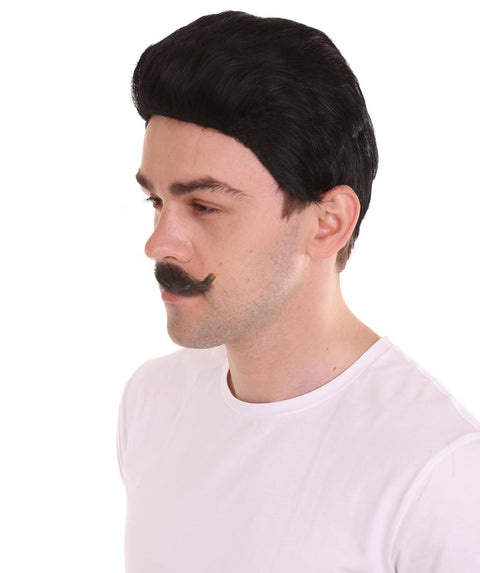 Men's Best Handlebar Style Moustache Set | Mixed Black Cosplay Facial Hair