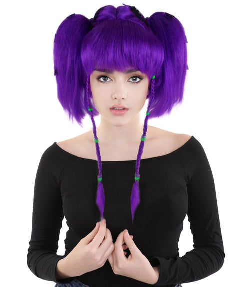 Womens Bat Angel Multi color Halloween Wig | Premium Breathable Capless Cap