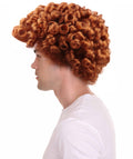Curly Redish Brown Wigs | Redhead Wig | Premium Breathable Capless Cap