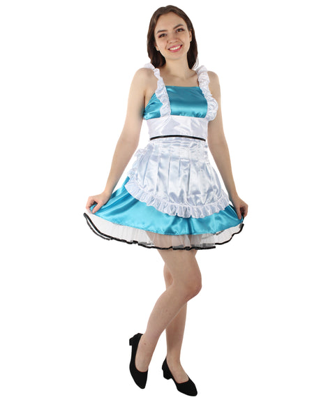 Lake Blue Sexy French Maid Uniform Costume