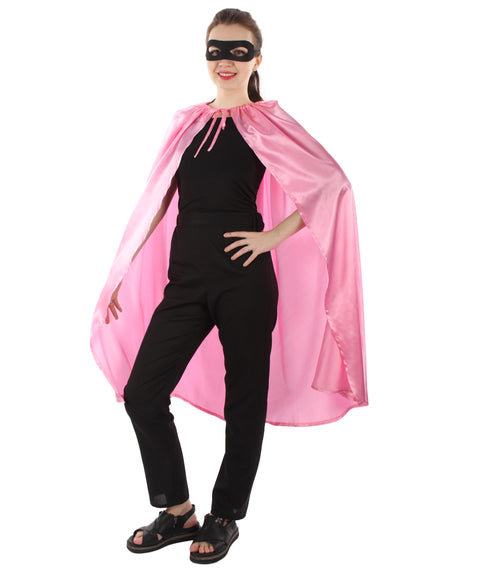 Adult Women's Superhero Cape with Mask Set Cartoon Costume |  Multiple Color Options Halloween Costume