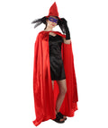 Adult Women Vampire Cape Costume | Red & Black Halloween Costume