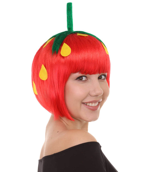 Strawberry Womens Wig | Short Red Wig | Premium Breathable Capless Cap