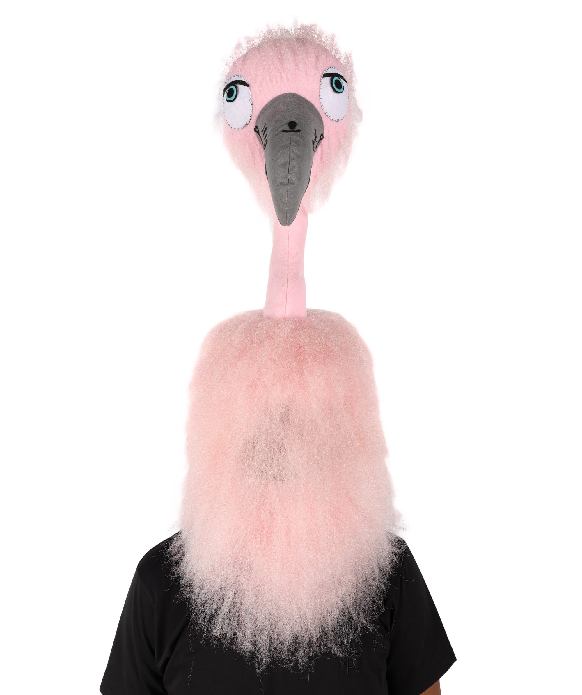 HPO Adult Uuisex FullBody Plush Pink Flamingo Bird Costume Set with O — free download