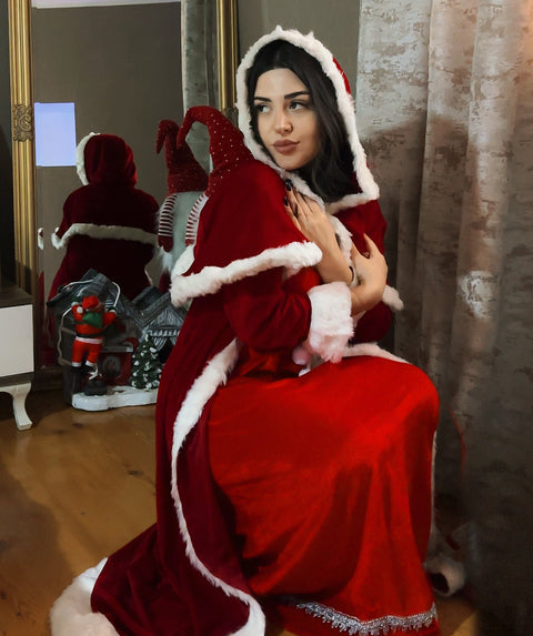 Adult Women's Deluxe Classic Mrs. Santa Claus Costume | Multi Cosplay Xmas