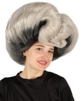 Adult Unisex Drag Queen Grey-black Bouffant Wig