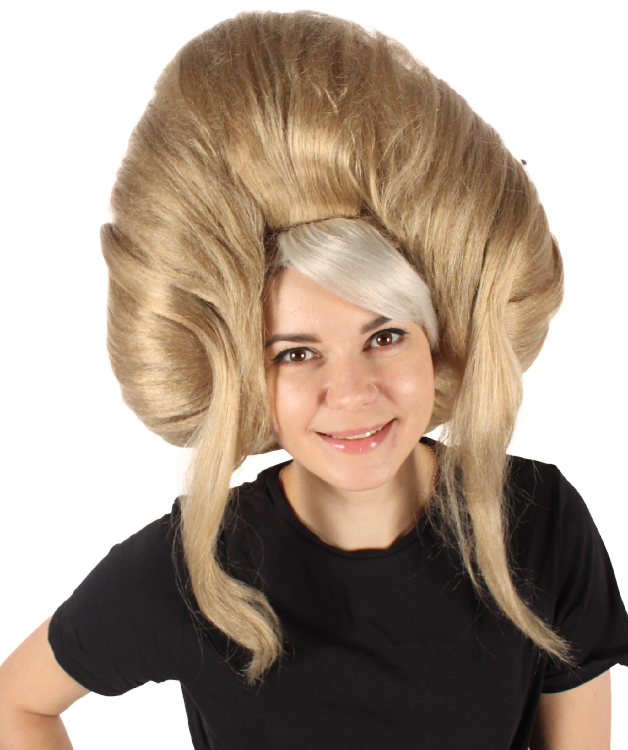Triangular Blonde Updo Wig