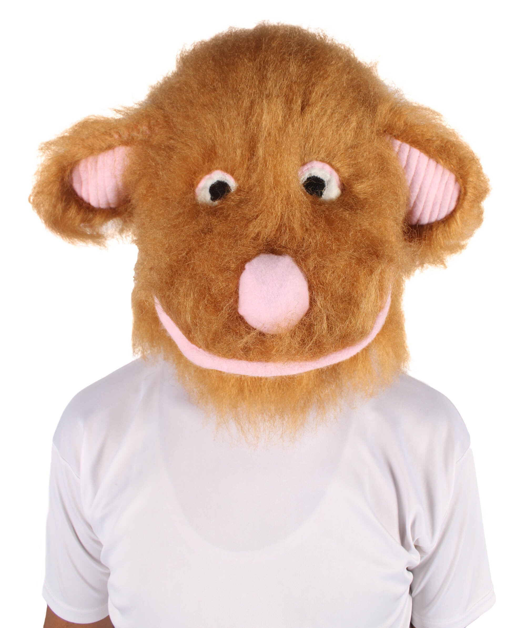 Unisex Furry Brown Rat Mask - One Size / Brown - HalloweenPartyOnline