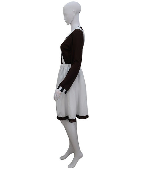 Adult Women's Oompa Loompa Fancy Dress Costume | Black & Silver Cosplay Costume