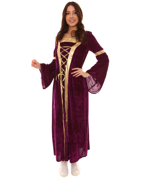 Adult Women's Renaissance Costume | Purple Cosplay Costume