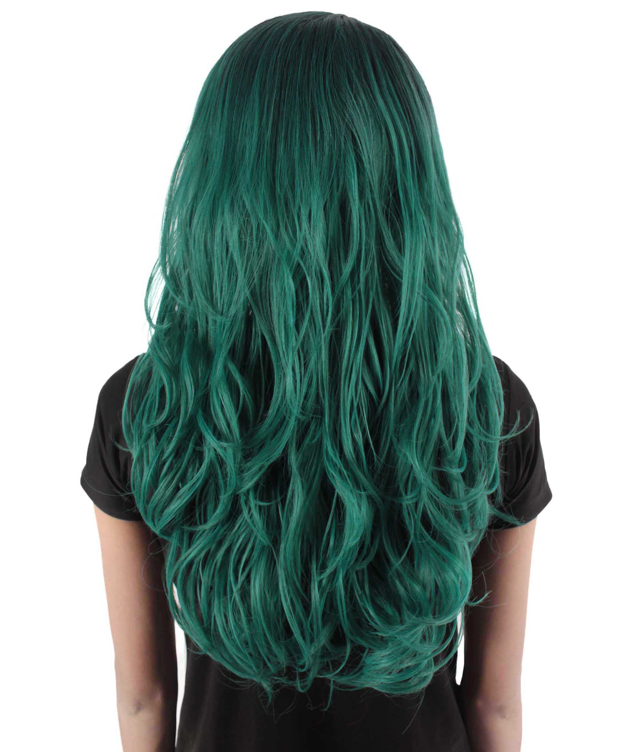 Women's Carnival Mardi Gras Tri-Color Wavy Style Cosplay Wig ...