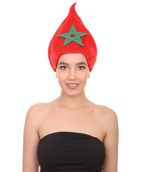 Morocco Flag Troll Wig