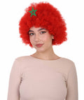 Morocco Flag Sport Afro Wig