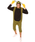 Adult Women's Bee Hoodie Costume | Black and Yellow Halloween Costume
