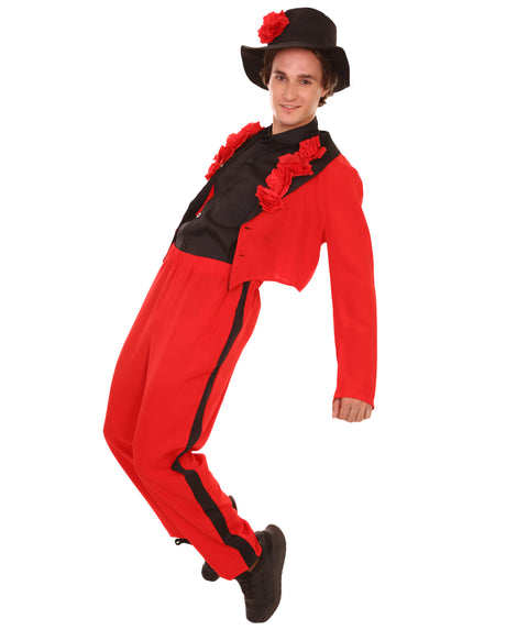 Men's Day of The Dead Senor Red Horror Cosplay Costume.