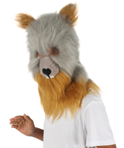 HPO Grey and Brown Squirrel Wig with Mask