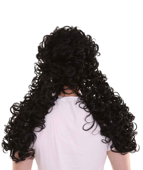 Pirate Captain Long Curly Wig | Black Pirate Wigs