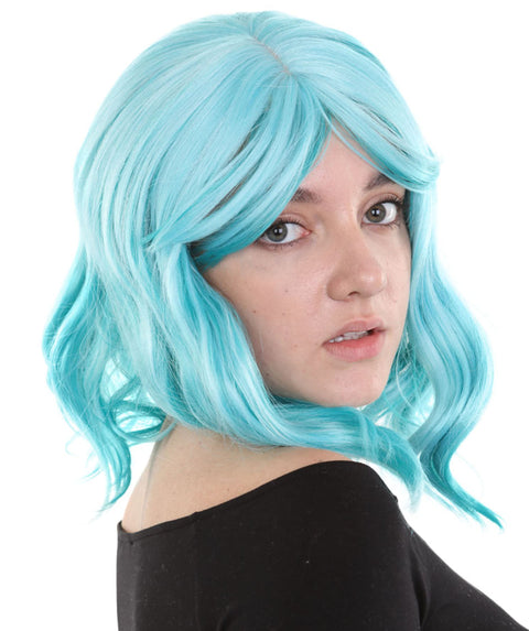 Adults Women Shoulder Length Wavy Wigs | Multicolor Options Cosplay Wigs | Premium Breathable Capless Cap