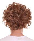Men's Short Length  Curly Pop Rocker Wig | Brown Cosplay Wig | Premium Breathable Capless Cap
