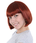 Women's Bob Wig | Brown Short Halloween Wig | Premium Breathable Capless Cap