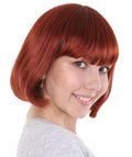 Women's Bob Wig | Brown Short Halloween Wig | Premium Breathable Capless Cap