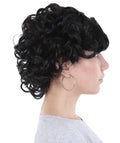 Womens Stylish Wig | Black Short Curly TV/Movie Wig | Premium Breathable Capless Cap